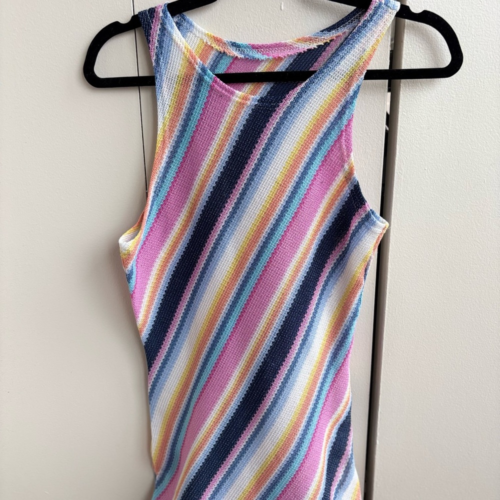 Colorful Striped Women's Tank Top